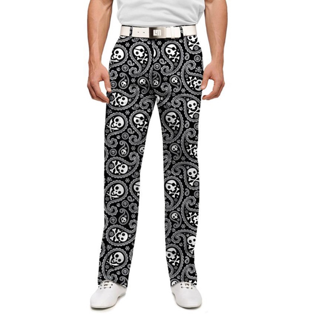 Loudmouth Golf Pants - Shiver me Timbers skull print